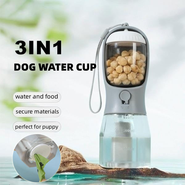 3-in-1 Pet Adventure Carrier — Water, Treats & Waste Bags All-in-One