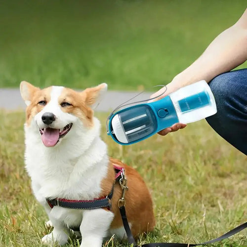 3-in-1 Pet Adventure Carrier — Water, Treats & Waste Bags All-in-One