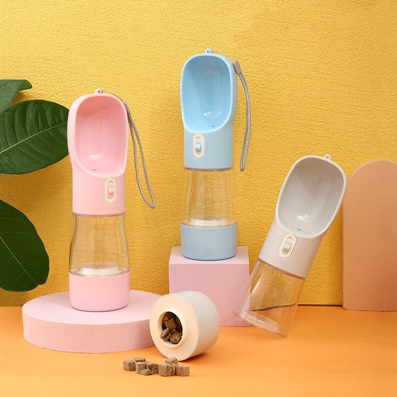 Treat & Agua Carrier – Pet Water Bottle with Snack Compartment